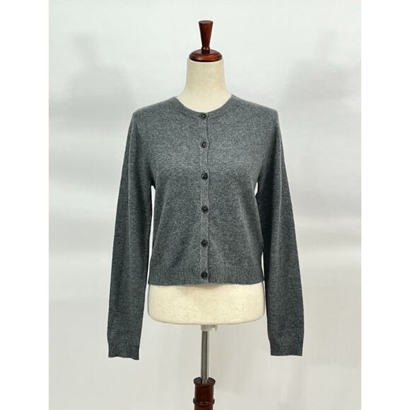 PEOPLES REPUBLIC OF CASHMERE Sz S Small Gray O Cardigan Sweater NWT - Picture 10 of 12